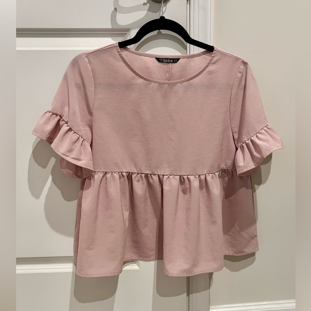 Shein Blush Blouse Top
